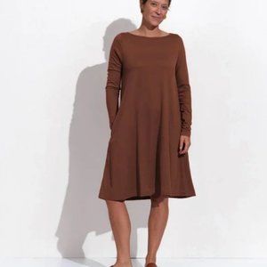 Wool& Rowena Swing Dress Merino Wool Large Long